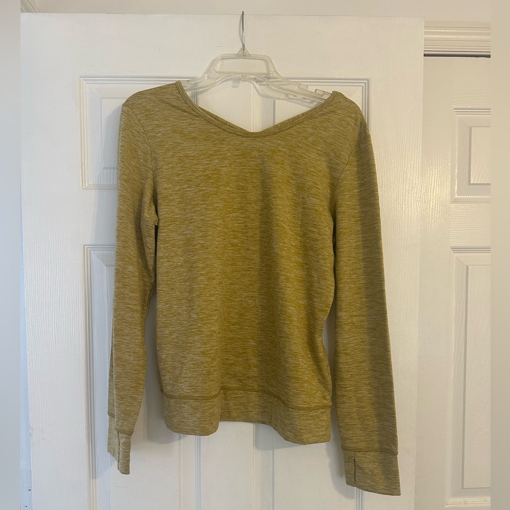 Yellow Long Sleeve V-Neck Sweatshirt